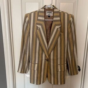 Vintage striped linen blazer